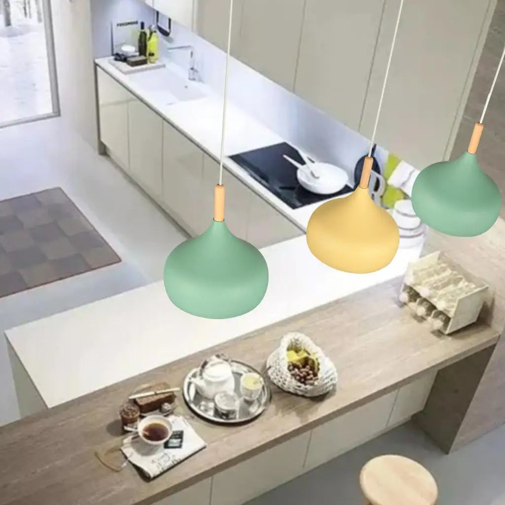 Suspension nordiques lampes de plafond multicolores modernes luminaires suspendus Bar café chambre cuisine salle à manger Restaurant - vue 4 sur 17