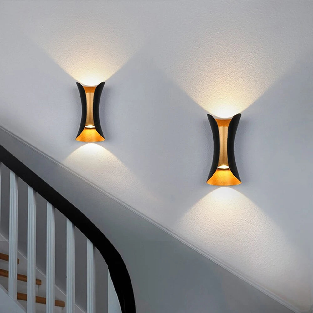 applique murale led moderne en aluminium étanche pour décoration extérieure - vue 4 sur 10