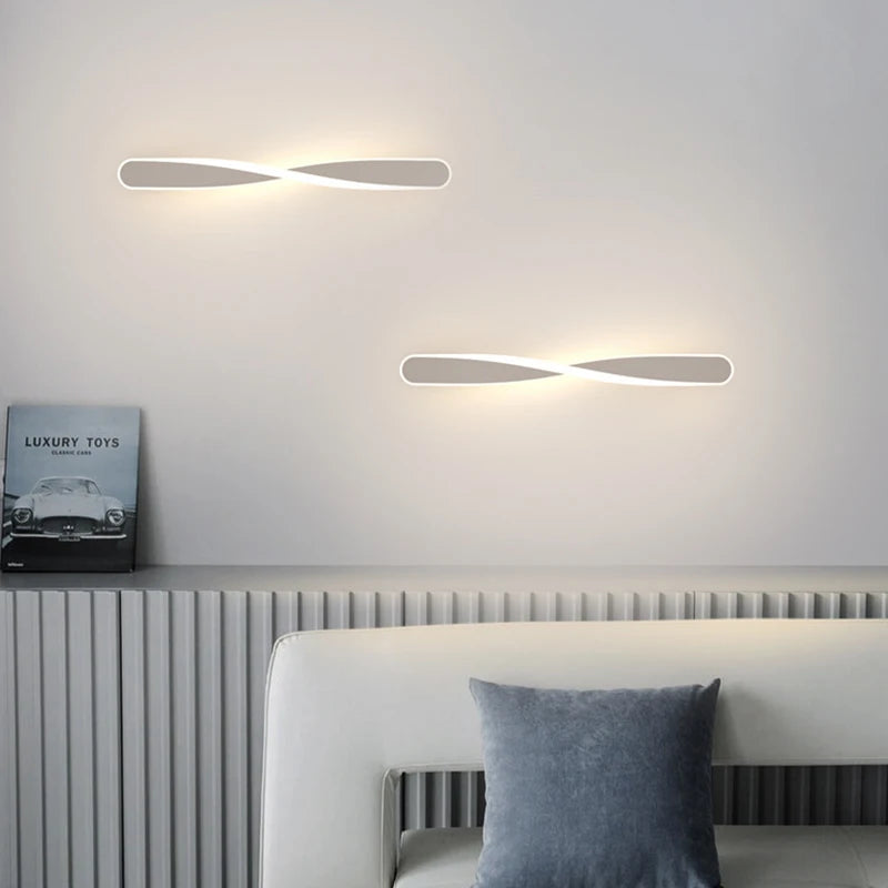 Applique murale led spirale hailion pour décoration intérieure créative