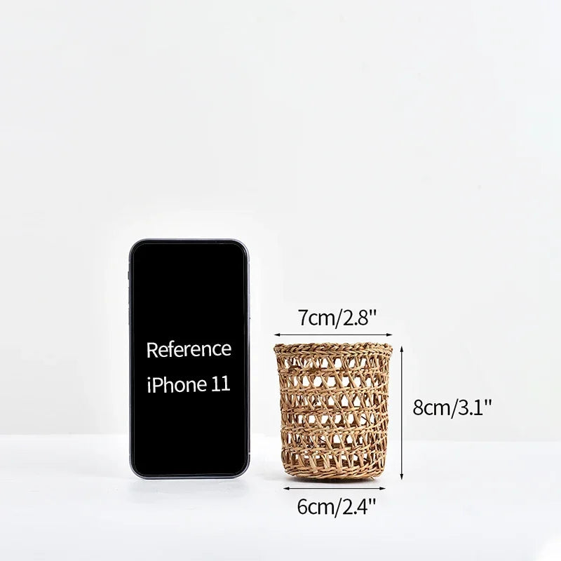 panier de pique-nique en rotin pour rangement et décoration intérieure - vue 10 sur 10