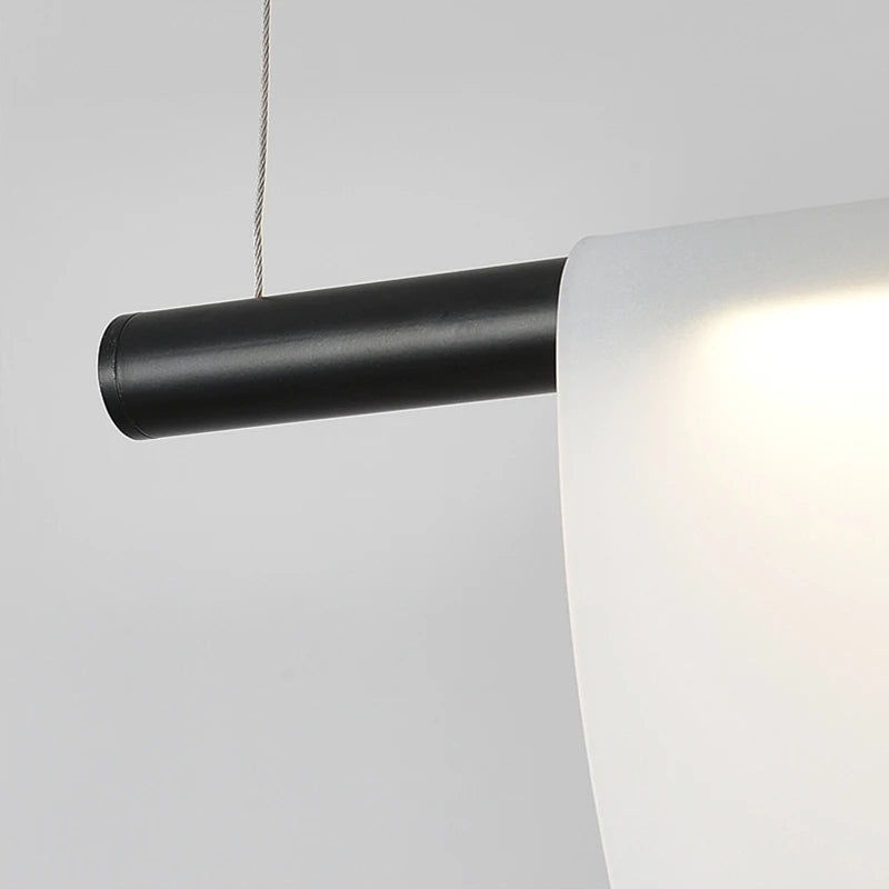Lustre acrylique moderne nordique Led en verre coloré - vue 5 sur 10
