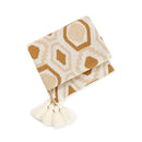 Plaid boheme carreaux a pompons style pastoral salon