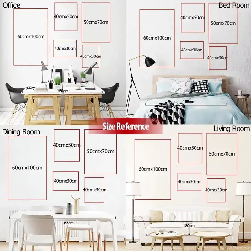 affiches art mural géométriques style nordique pour décoration intérieure