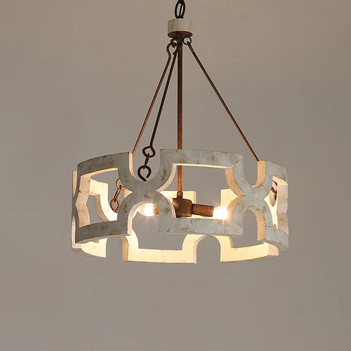 Créatif américain Rural bois lustre lumière salon salle à manger couloir magasin de vêtements boutique Restaurant suspension lampe