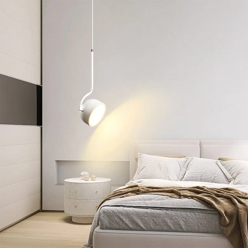 lampe suspendue led minimaliste en fer nordique