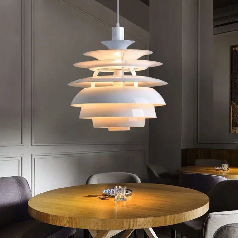 lustre postmoderne design nordique à plusieurs niveaux décoratif - vue 2 sur 8