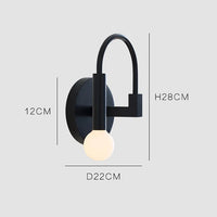 applique murale LED courbée noire