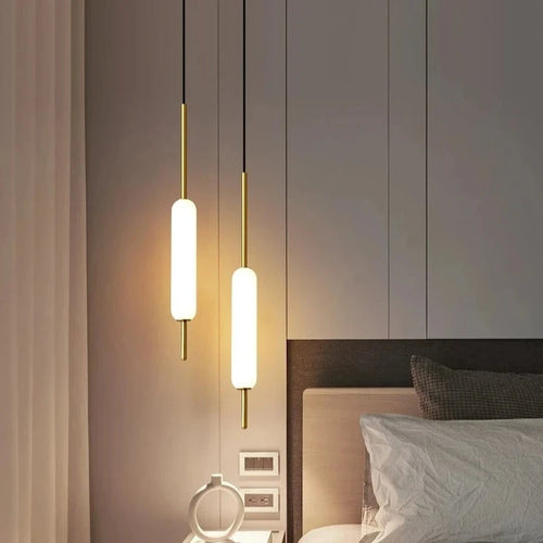 Suspension design nordique moderne minimaliste en métal et verre