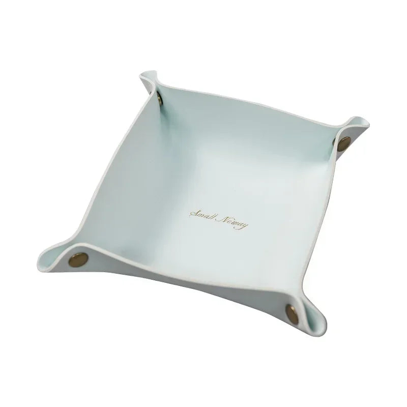 Vide-poche organisateur pliable en cuir pour bureau bijoux et cosmétiques - vue 15 sur 19