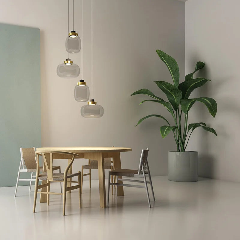 Lustre en verre de Style moderne - vue 4 sur 8