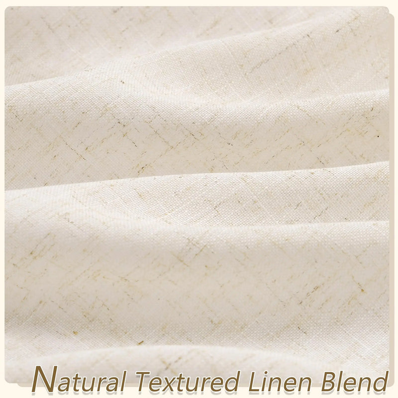 Voilage faux lin sur mesure extra long salon