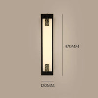 applique murale led en marbre néo-chinois pour hôtel