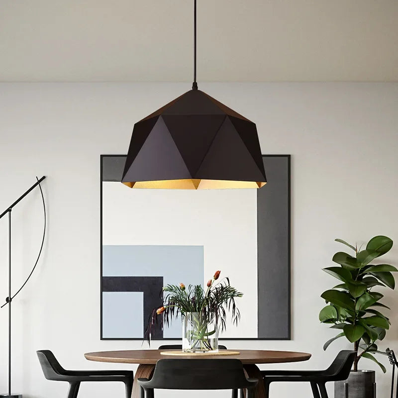 lustre moderne simple en fer pour maison restaurant - vue 5 sur 14
