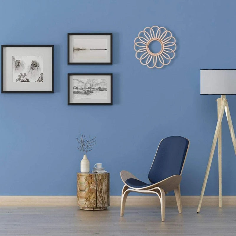 miroir rond vintage en rotin style bohème chic - vue 8 sur 7
