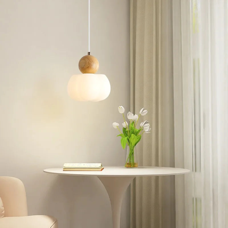 suspension en bois massif pour décoration intérieure moderne