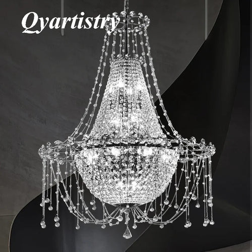 lustre k9 luxe en acier inoxydable led suspension moderne