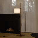 Lampadaire Nordique Wabi Sabi En Bois Massif Tissu Abat-Jour Led Salon Chambre Lampe De Chevet Décor À La Maison Canapé Coin Lampe Sur Pied