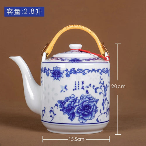 Théière en céramique jingdezhen grande capacité style chinois