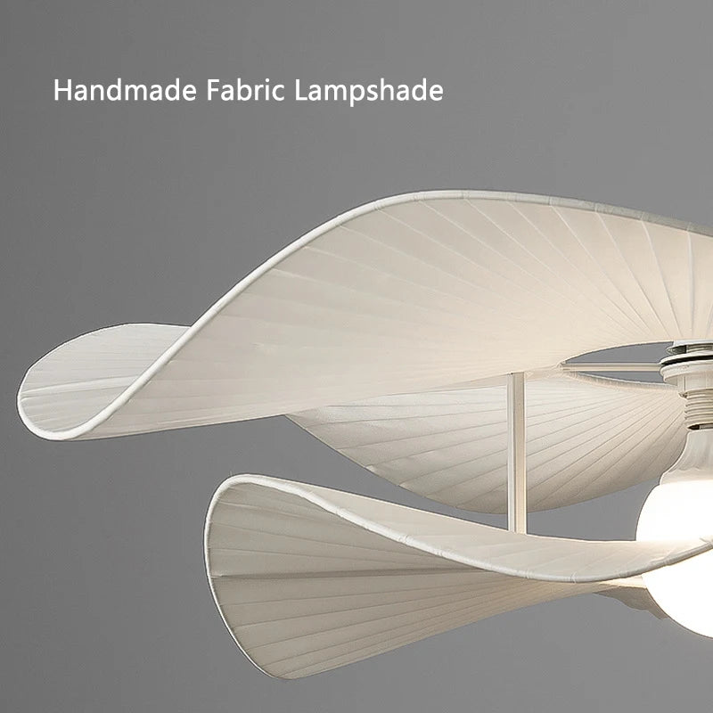 Suspension à chapeau nordique E27 lampes suspendues en tissu blanc pour salon salle à manger chambre lustre LED Luminaire d'intérieur - vue 7 sur 7