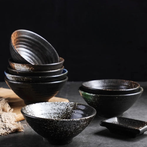 Bol à riz céramique forme corne style japonais