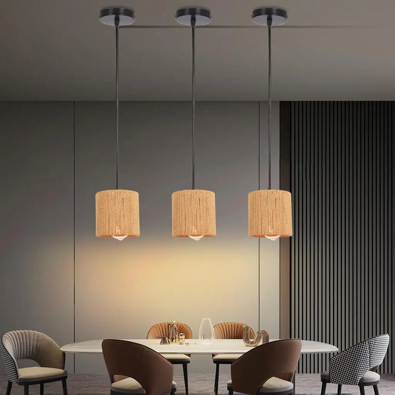 lampe suspension cage en fer rotin style industriel vintage