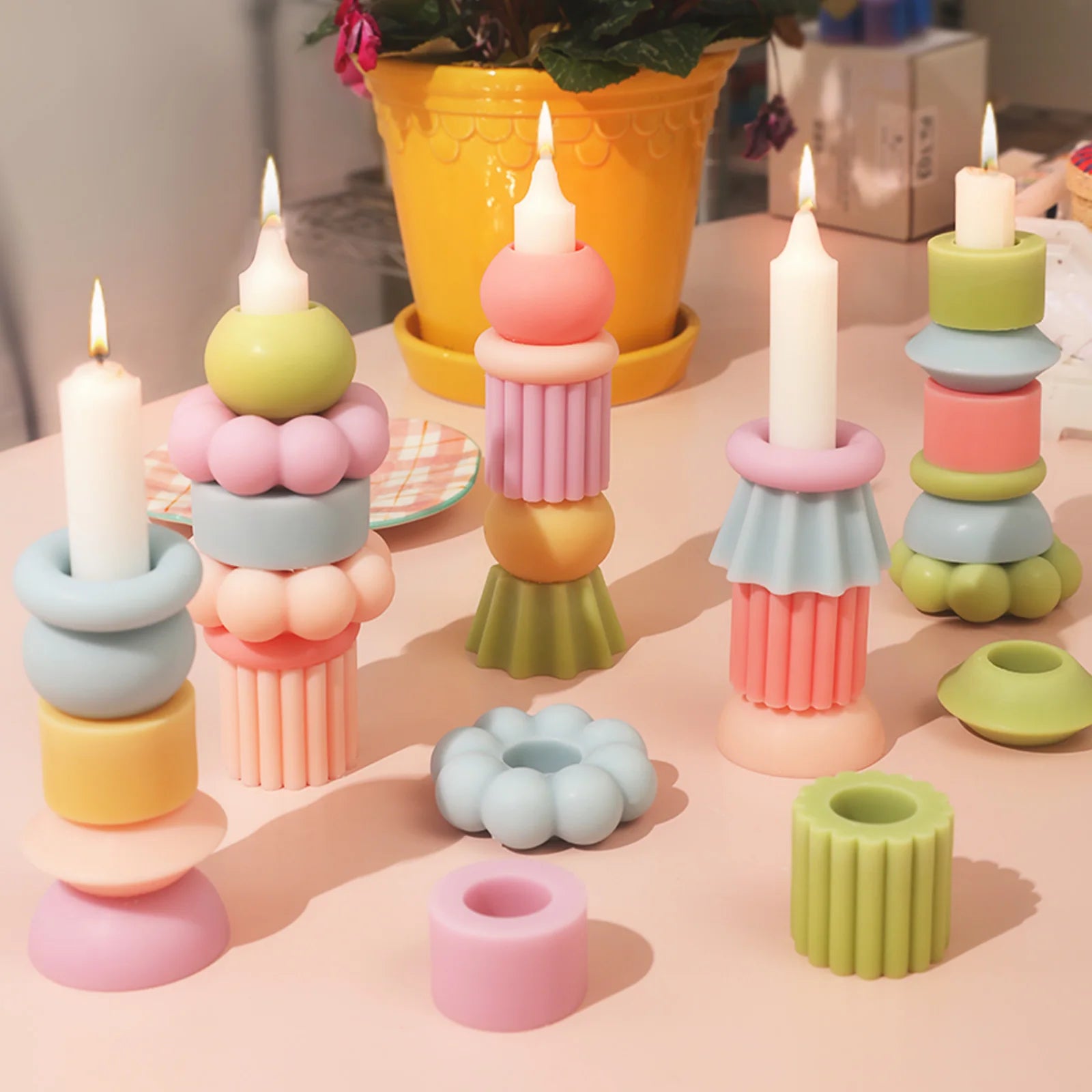 moule à bougie en silicone pour créations artisanales parfumées - vue 3 sur 16