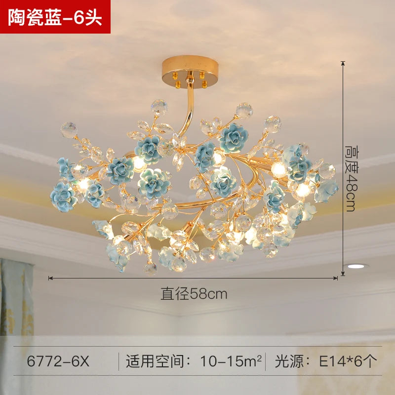 lustre en céramique italien éclairage cristal pour mariage et intérieur - vue 12 sur 14