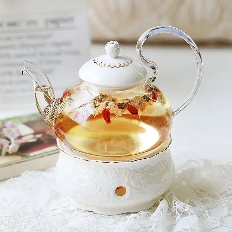 Service à thé vintage porcelaine britannique chauffe théière