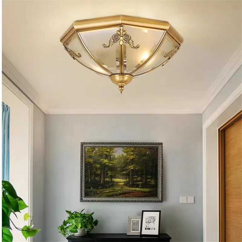 plafonnier nordique en métal et verre pour extérieur et intérieur - vue 5 sur 6
