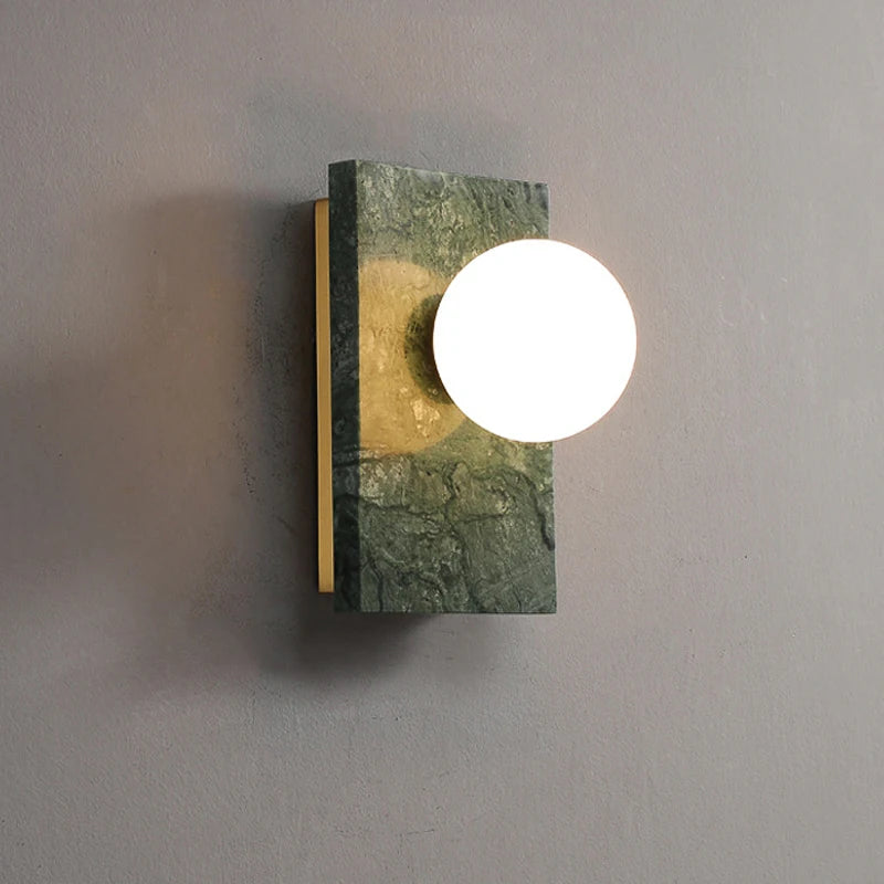 applique murale rétro en marbre et cuivre led