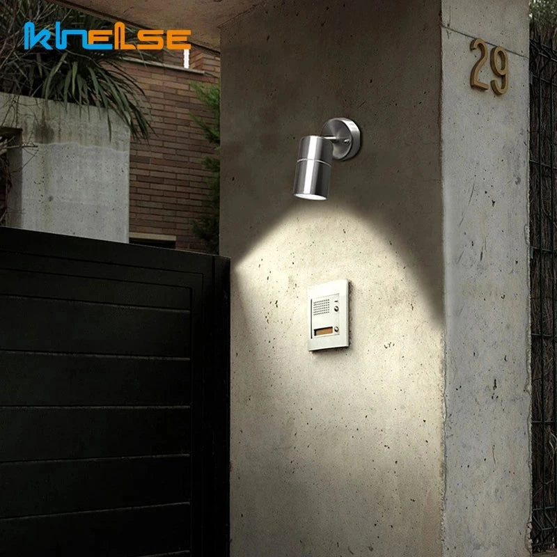 appliques murales extérieures led réglables en acier inoxydable - vue 8 sur 8