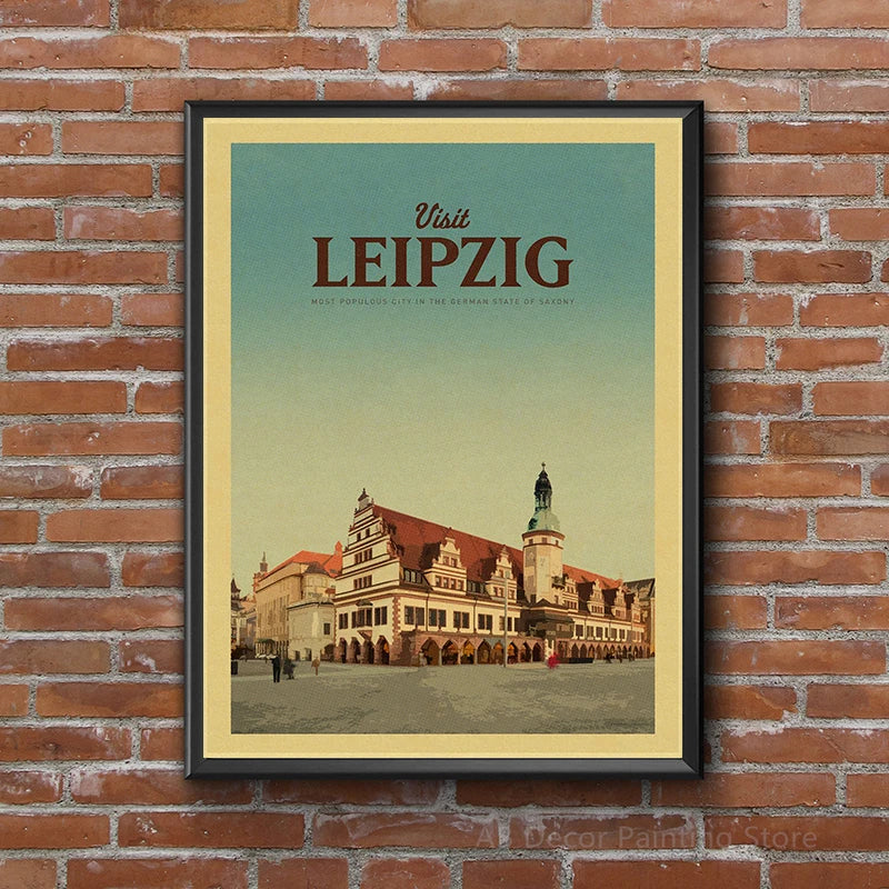 affiche vintage des plus grandes villes du monde