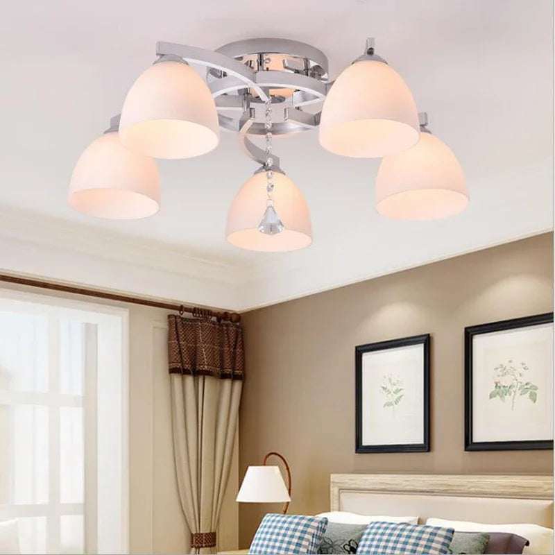 plafonnier led minimaliste en cristal décoratif pour personnalité créative