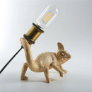 lampe de bureau moderne lézard résine éclairage décoratif pour enfants