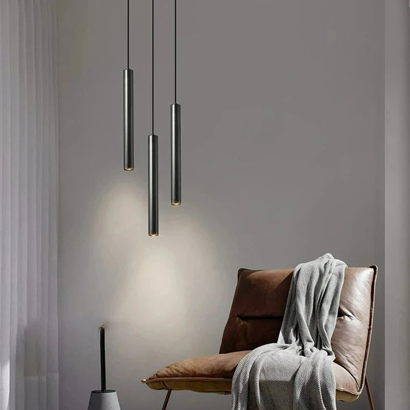 lustre led moderne en cuivre pour hôtel fil réglable