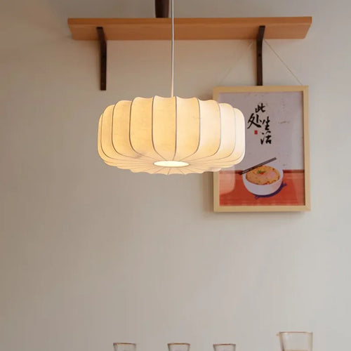 lustre créatif en soie pour éclairage de table rétro chinois