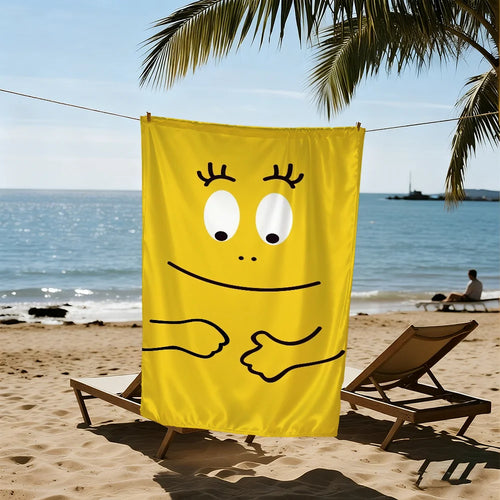 Serviette de plage barbapapa dessin animé séchage rapide