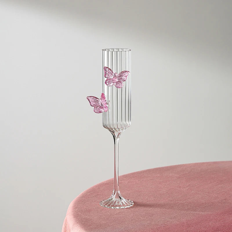 Verre champagne cocktail papillon style haut de gamme