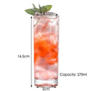 Verres collins cristal sans plomb style strié cocktail