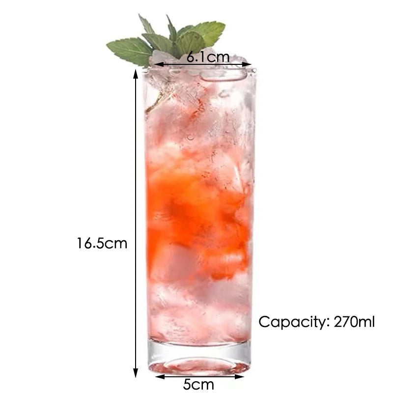 Verres collins cristal sans plomb style strié cocktail