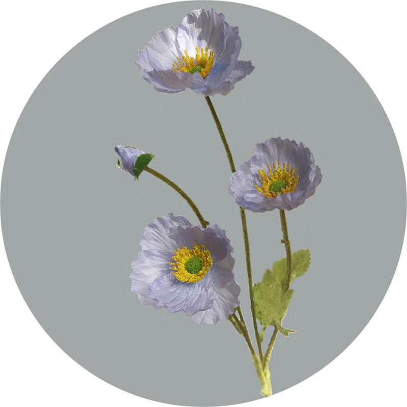 fleurs artificielles coquelicots en soie pour décorations et bouquets