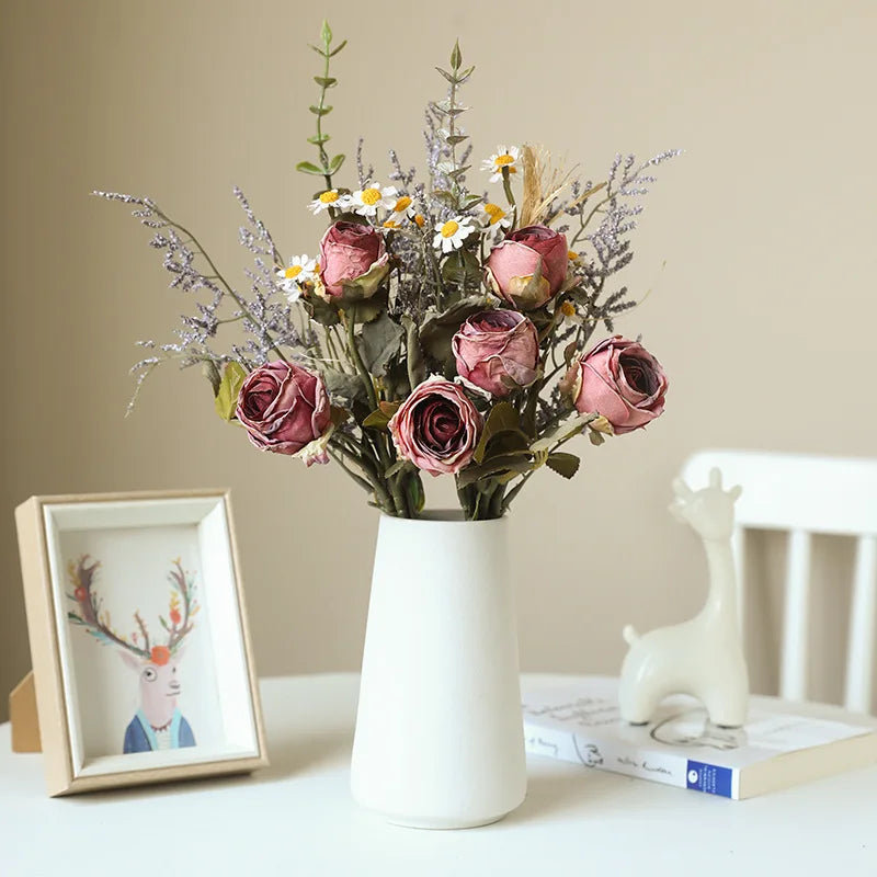 bouquet de roses simulées rétro pour décoration dHalloween - vue 4 sur 13