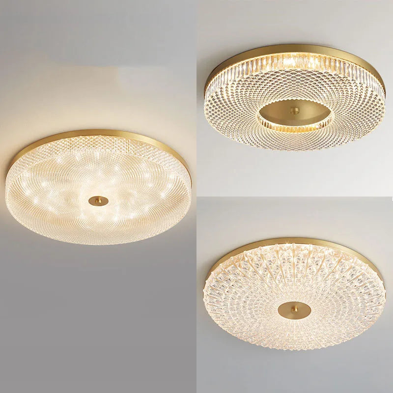 Plafonnier Led rond en acrylique de luxe
