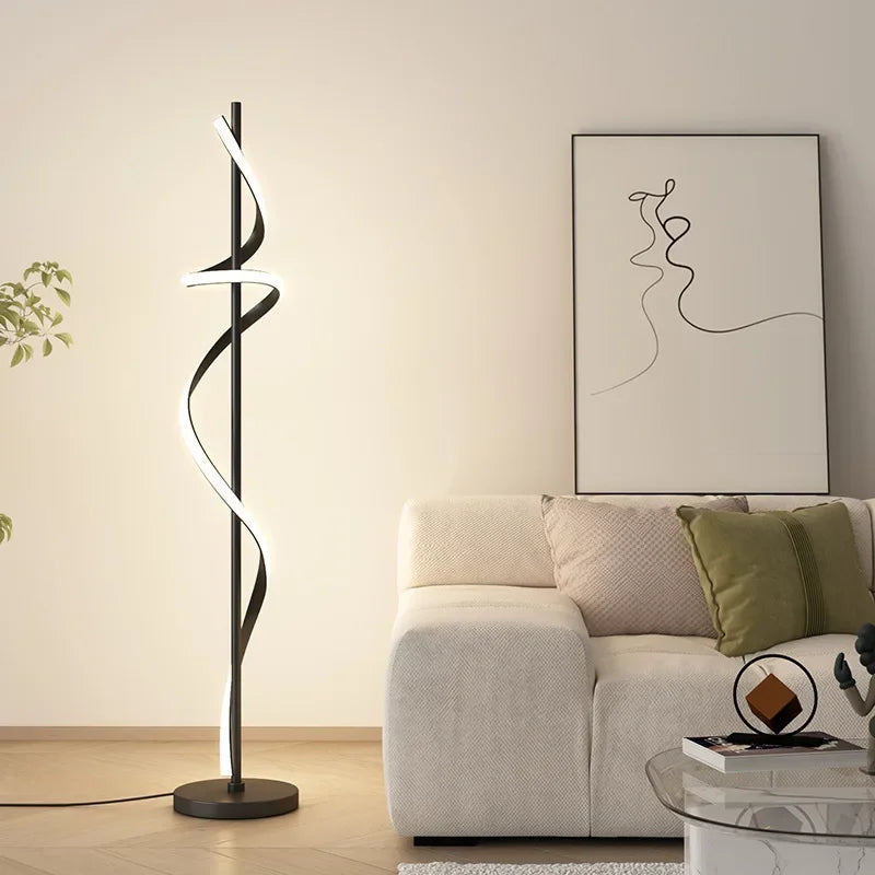 Lampadaire LED spiralé minimaliste - vue 3 sur 15