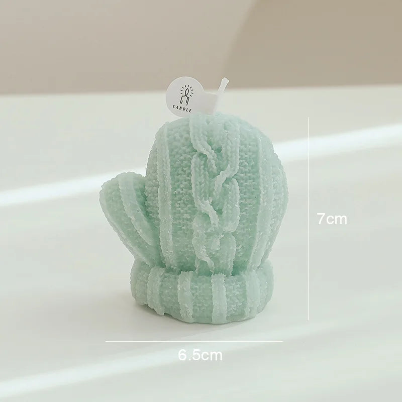 bougie parfumée mignonne en forme de gants faits main décoration de fête - vue 8 sur 10