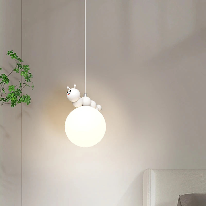 lustre enfant moderne dessin animé chenille planète créatif - vue 3 sur 12