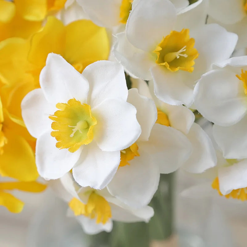 lot de 6 bouquets de fleurs narcisses artificielles pour toutes décorations - vue 6 sur 9