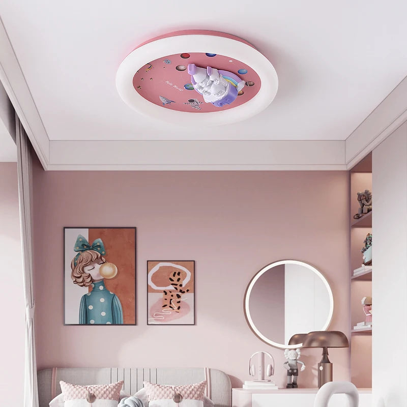 plafonnier moderne cœur éclairage mignon style château décoratif - vue 6 sur 7