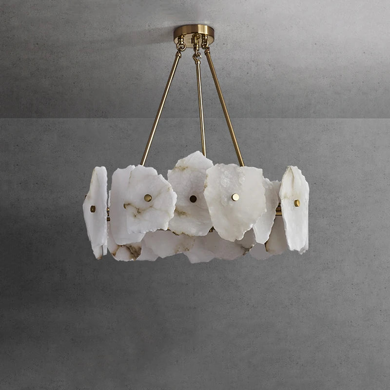 lustre en marbre naturel de luxe led pour bar et restaurant