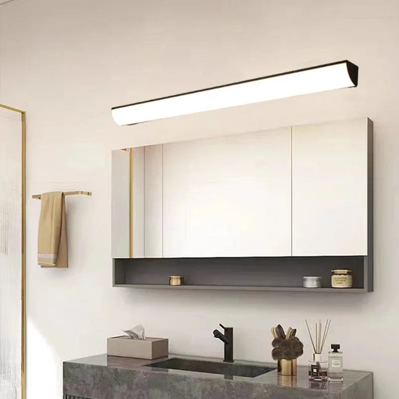 applique murale miroir en aluminium ligne simple